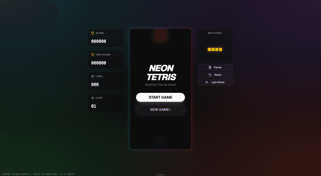 Neon Tetris