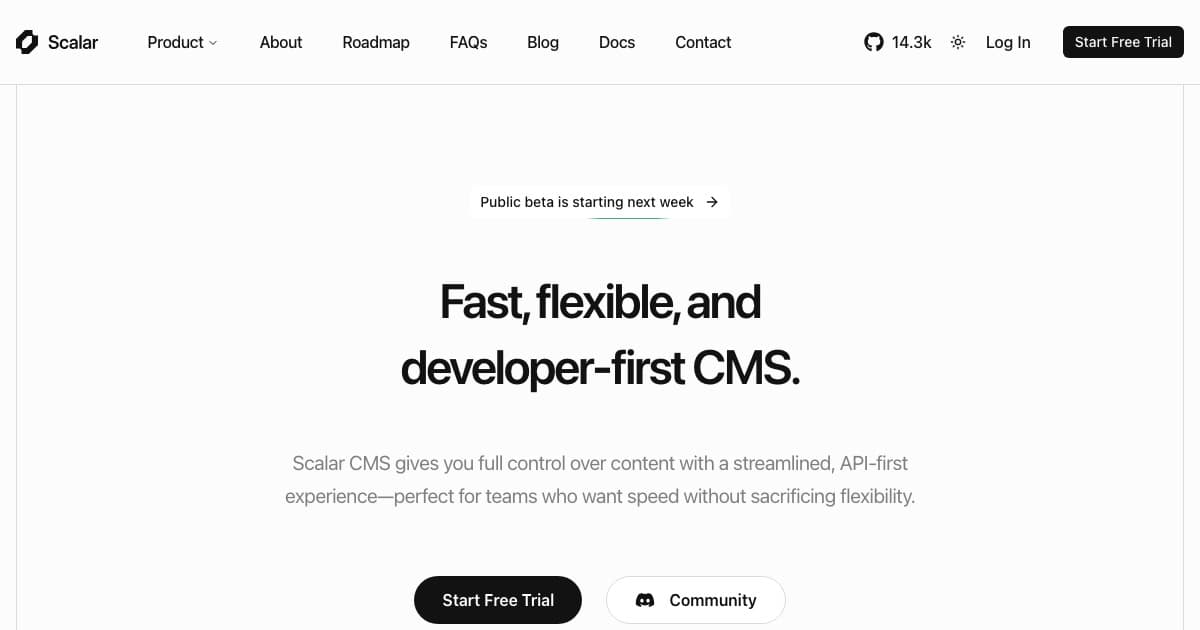 Scalar: Startup SaaS Landing